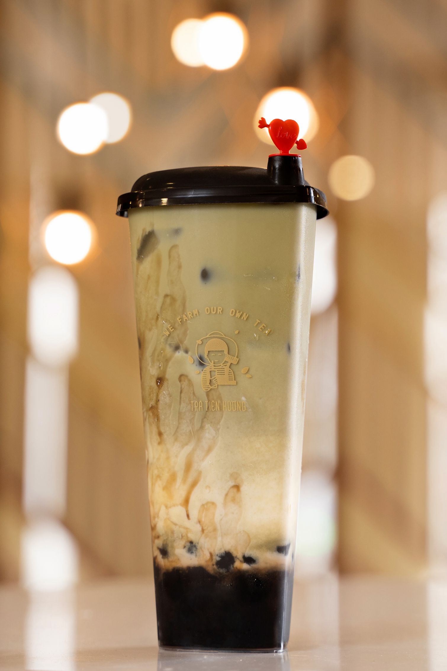 matcha đường đen sủi bọt trà tiên hưởng gotcha
